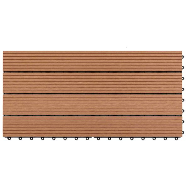 vidaXL Dlažba na terasu 6 pcs Hnedá 60 x 30 cm drevoplast – Obrázok 6
