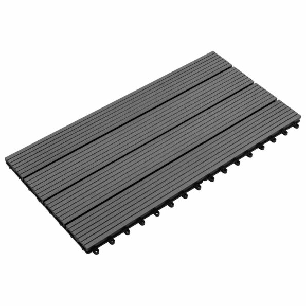 vidaXL Dlažba na terasu 6 pcs Biely 60 x 30 cm drevoplast – Obrázok 2