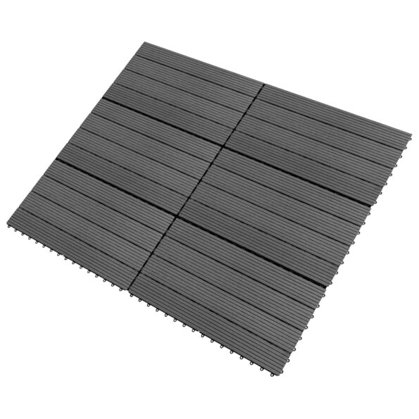 vidaXL Dlažba na terasu 6 pcs Biely 60 x 30 cm drevoplast – Obrázok 3
