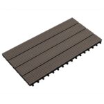 vidaXL Dlažba na terasu 6 pcs Tmavohnedá 60 x 30 cm drevoplast