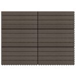 vidaXL Dlažba na terasu 6 pcs Tmavohnedá 60 x 30 cm drevoplast – Obrázok 4