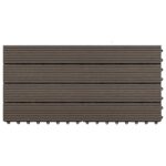 vidaXL Dlažba na terasu 6 pcs Tmavohnedá 60 x 30 cm drevoplast – Obrázok 5
