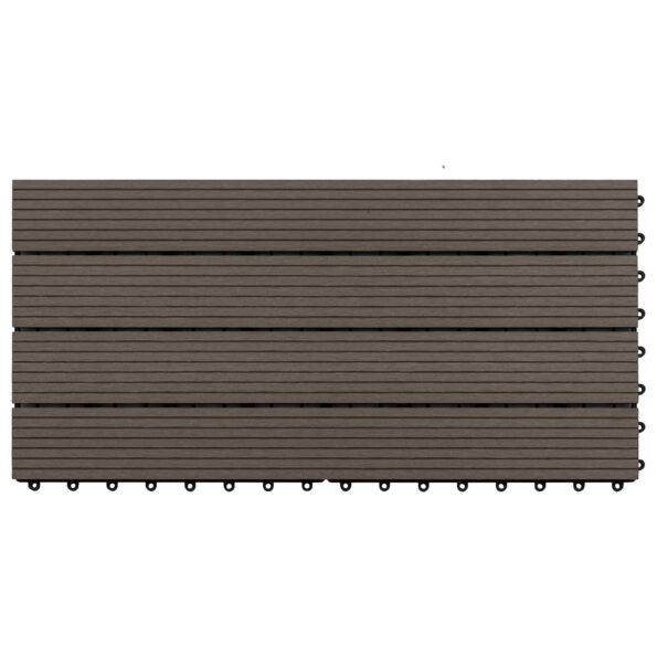 vidaXL Dlažba na terasu 6 pcs Tmavohnedá 60 x 30 cm drevoplast – Obrázok 5