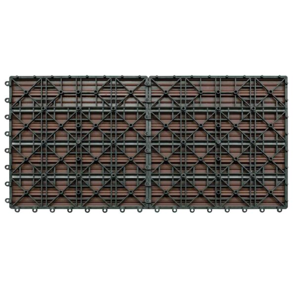 vidaXL Dlažba na terasu 6 pcs Hnedá 60 x 30 cm drevoplast – Obrázok 3
