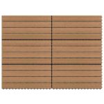 vidaXL Dlažba na terasu 6 pcs Hnedá 60 x 30 cm drevoplast – Obrázok 4