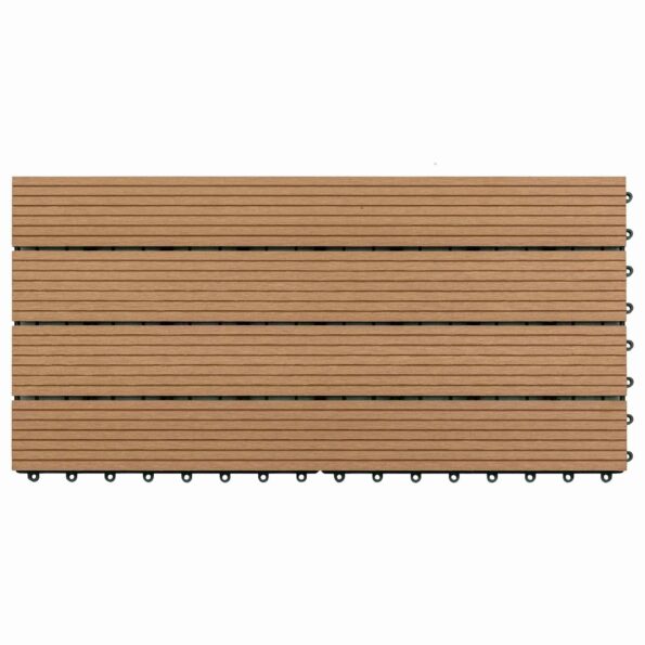 vidaXL Dlažba na terasu 6 pcs Hnedá 60 x 30 cm drevoplast – Obrázok 5