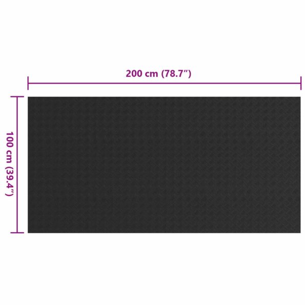 vidaXL Podlahový matrac Čierna 1 x 2 m Guma – Obrázok 6