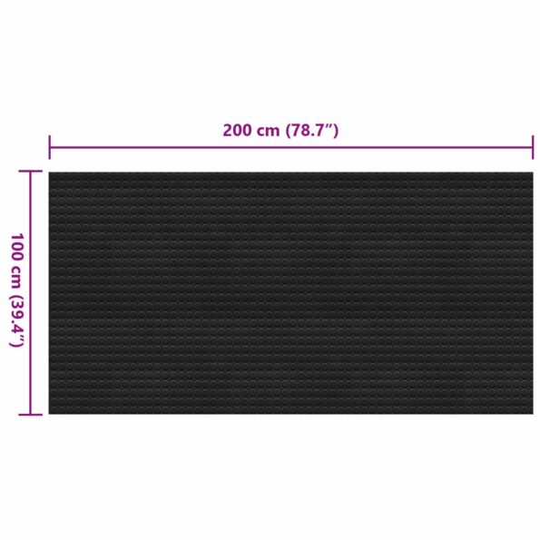vidaXL Podlahový matrac Čierna 1 x 2 m Guma – Obrázok 6