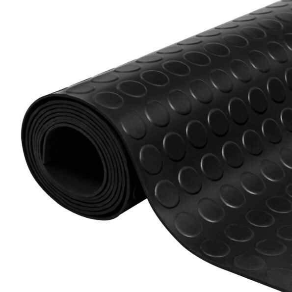 vidaXL Podlahový matrac Čierna 1 x 5 m Guma – Obrázok 2