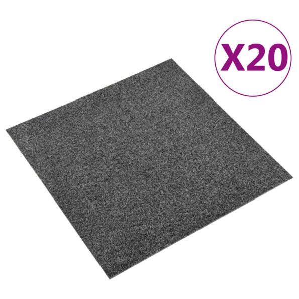 vidaXL Koberec 20 pcs Antracit 50 x 50 cm 100% polypropylén – Obrázok 2