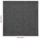 vidaXL Koberec 20 pcs Antracit 50 x 50 cm 100% polypropylén – Obrázok 8