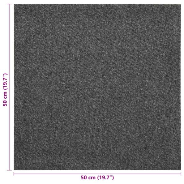 vidaXL Koberec 20 pcs Antracit 50 x 50 cm 100% polypropylén – Obrázok 8