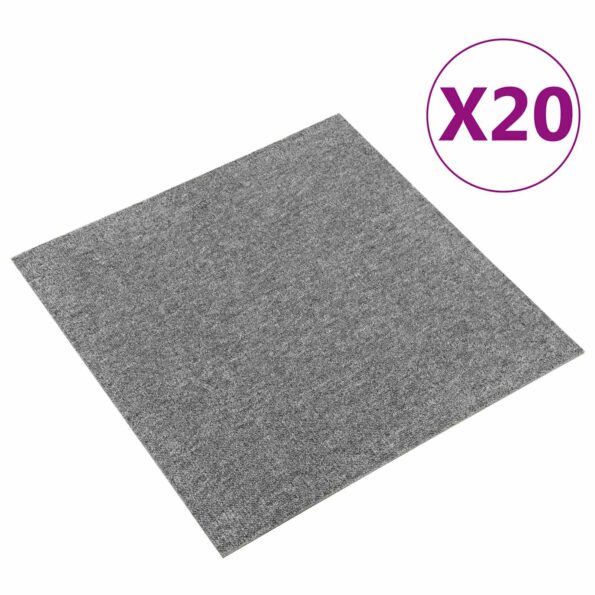 vidaXL Koberec 20 pcs Biely 50 x 50 cm 100% polypropylén – Obrázok 2