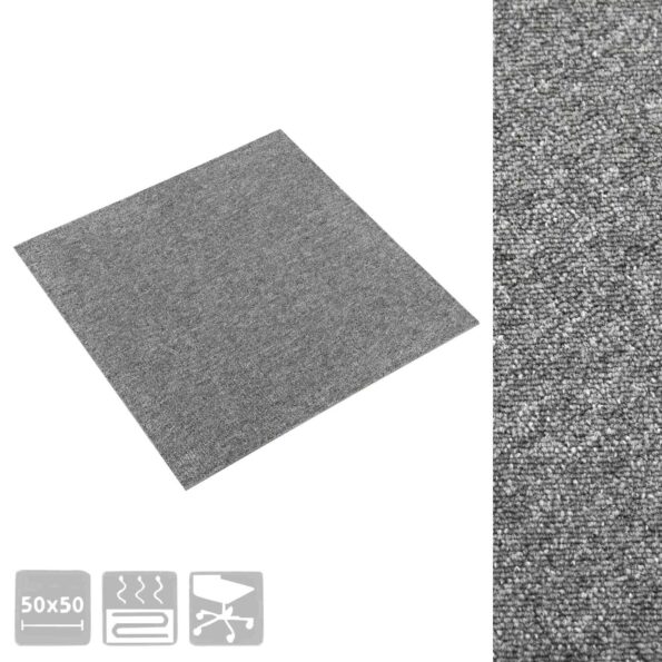 vidaXL Koberec 20 pcs Biely 50 x 50 cm 100% polypropylén – Obrázok 7