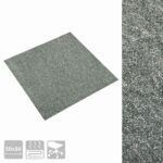 vidaXL Koberec 20 pcs Zelená 50 x 50 cm 100% polypropylén – Obrázok 7
