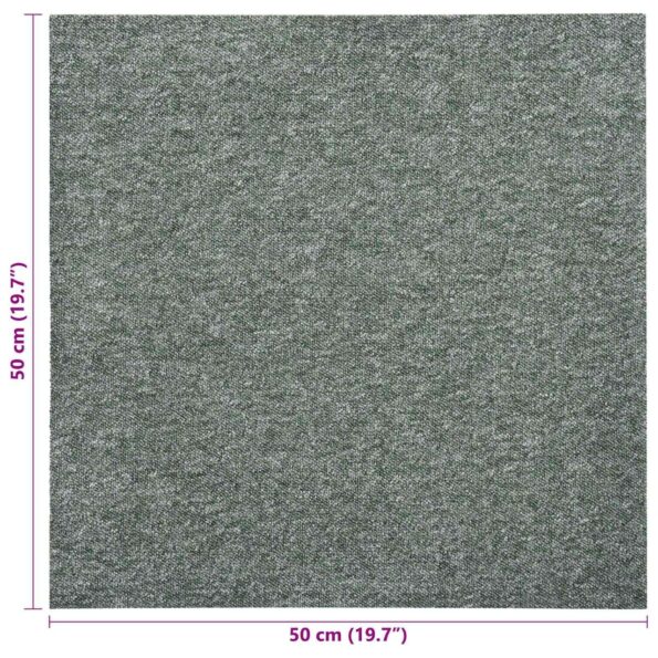 vidaXL Koberec 20 pcs Zelená 50 x 50 cm 100% polypropylén – Obrázok 8