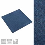 vidaXL Koberec 20 pcs Tmavomodrá 50 x 50 cm 100% polypropylén – Obrázok 7