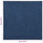 vidaXL Koberec 20 pcs Tmavomodrá 50 x 50 cm 100% polypropylén – Obrázok 8