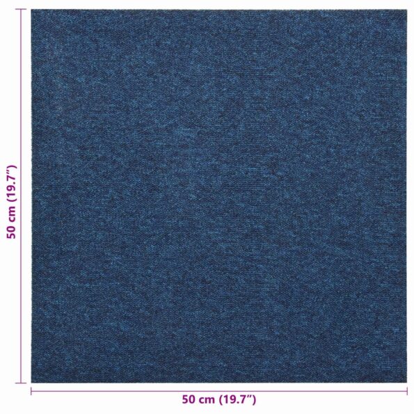 vidaXL Koberec 20 pcs Tmavomodrá 50 x 50 cm 100% polypropylén – Obrázok 8