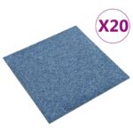 vidaXL Koberec 20 pcs Modrá 50 x 50 cm 100% polypropylén – Obrázok 2