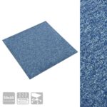 vidaXL Koberec 20 pcs Modrá 50 x 50 cm 100% polypropylén – Obrázok 7