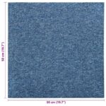 vidaXL Koberec 20 pcs Modrá 50 x 50 cm 100% polypropylén – Obrázok 8