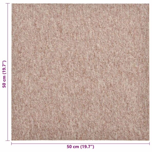vidaXL Koberec 20 pcs Béžová 50 x 50 cm 100% polypropylén – Obrázok 8