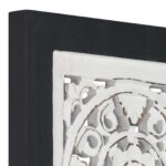 vidaXL Umenie dekorácia Čierna a biela 40 x 40 x 1,5 cm – Obrázok 4
