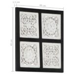 vidaXL Umenie dekorácia Čierna a biela 40 x 40 x 1,5 cm – Obrázok 5