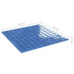 vidaXL Mozaiková dlažba 11 pcs Modrá 50 x 50 cm Sklo – Obrázok 5