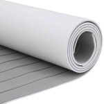 vidaXL Loďová podložka Pruhovaný Svetlo šedá a biela 240 x 60 cm EVA – Obrázok 3
