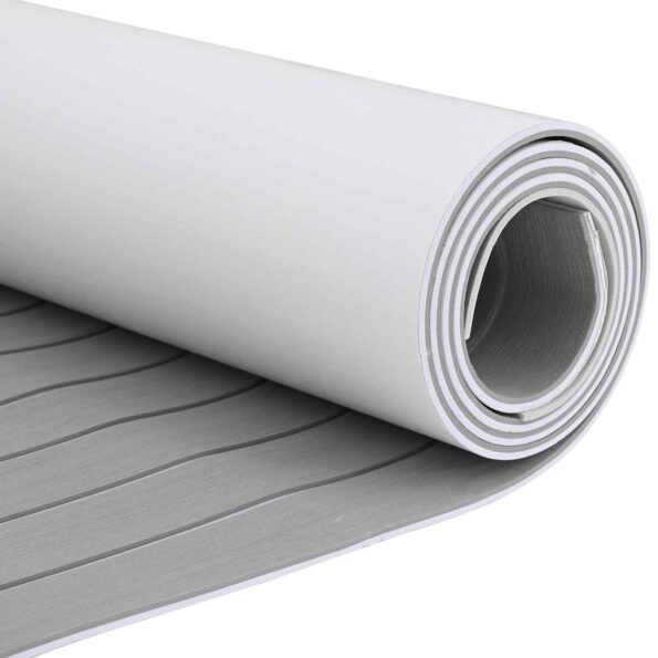 vidaXL Loďová podložka Pruhovaný Svetlo šedá a biela 240 x 60 cm EVA – Obrázok 3