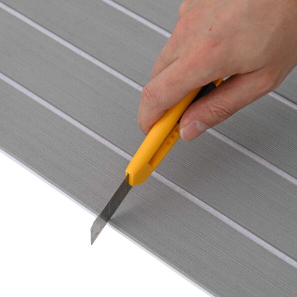 vidaXL Loďová podložka Pruhovaný Svetlo šedá a biela 240 x 60 cm EVA – Obrázok 6