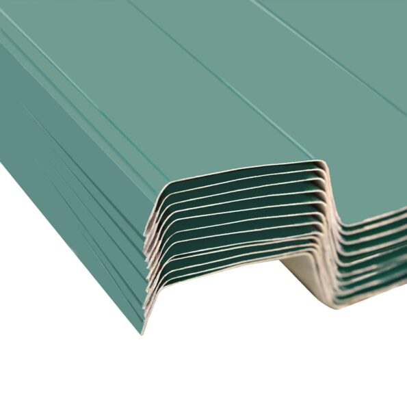 vidaXL Strešný panel 12 pcs Zelená 129 x 45 cm Pozinkovaná oceľ – Obrázok 4