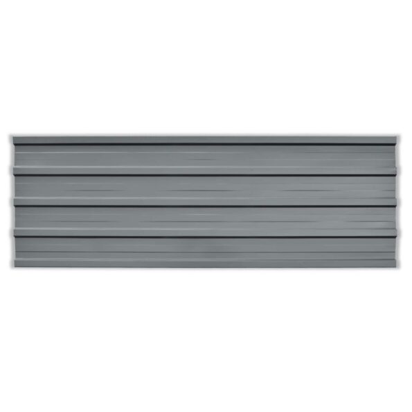 vidaXL Strešný panel 12 pcs Biely 129 x 45 cm Pozinkovaná oceľ – Obrázok 2