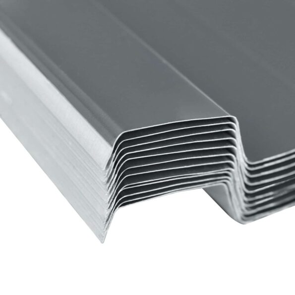 vidaXL Strešný panel 12 pcs Biely 129 x 45 cm Pozinkovaná oceľ – Obrázok 4