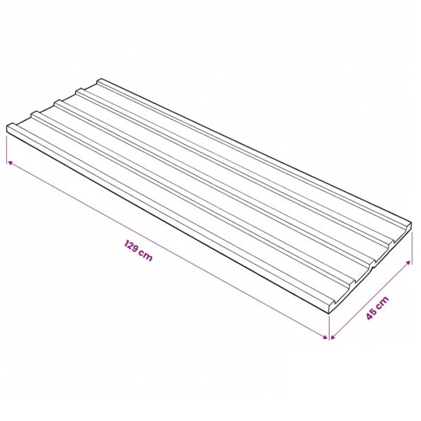 vidaXL Strešný panel 12 pcs Biely 129 x 45 cm Pozinkovaná oceľ – Obrázok 5