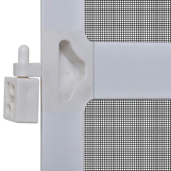 vidaXL Hinged Hmyzová sieť Biela a čierna 100 x 215 cm – Obrázok 6