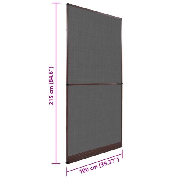 vidaXL Hinged Hmyzová sieť Hnedá a čierna 100 x 215 cm – Obrázok 9