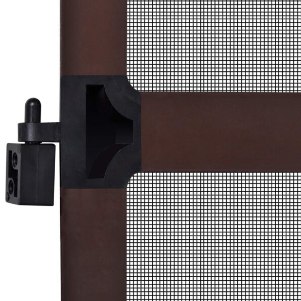 vidaXL Hinged Hmyzová sieť Hnedá a čierna 120 x 240 cm – Obrázok 6