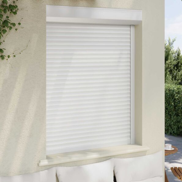 vidaXL Rolety Biely 100 x 130 cm Hliník a polyuretán – Obrázok 3