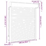 vidaXL Rolety Biely 100 x 130 cm Hliník a polyuretán – Obrázok 7