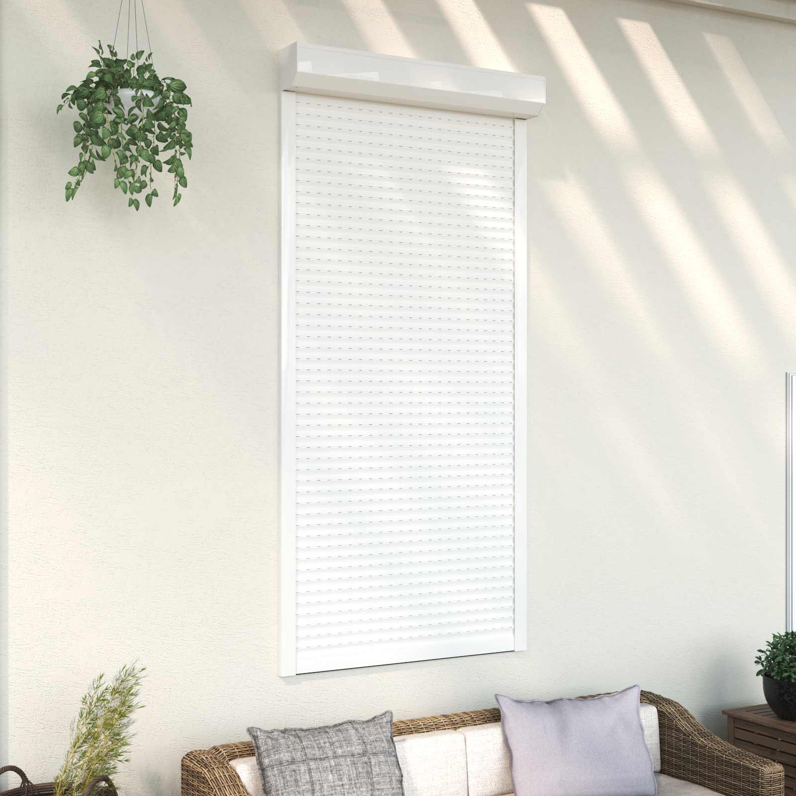 42047056_1.jpg vidaXL Rolety Biely 100 x 210 cm Hliník a polyuretán – Obrázok 1