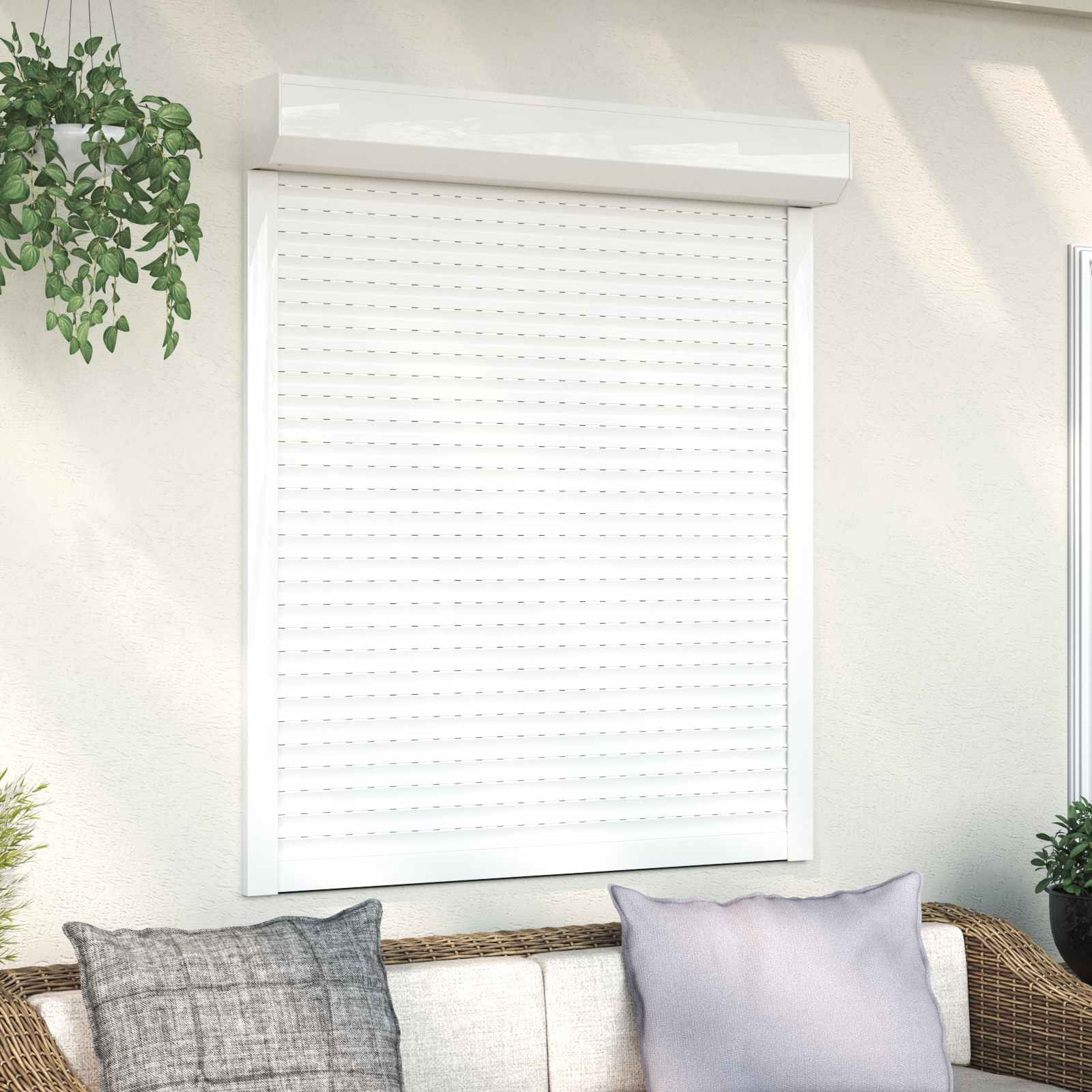 42047057_1.jpg vidaXL Rolety Biely 110 x 130 cm Hliník a polyuretán – Obrázok 1