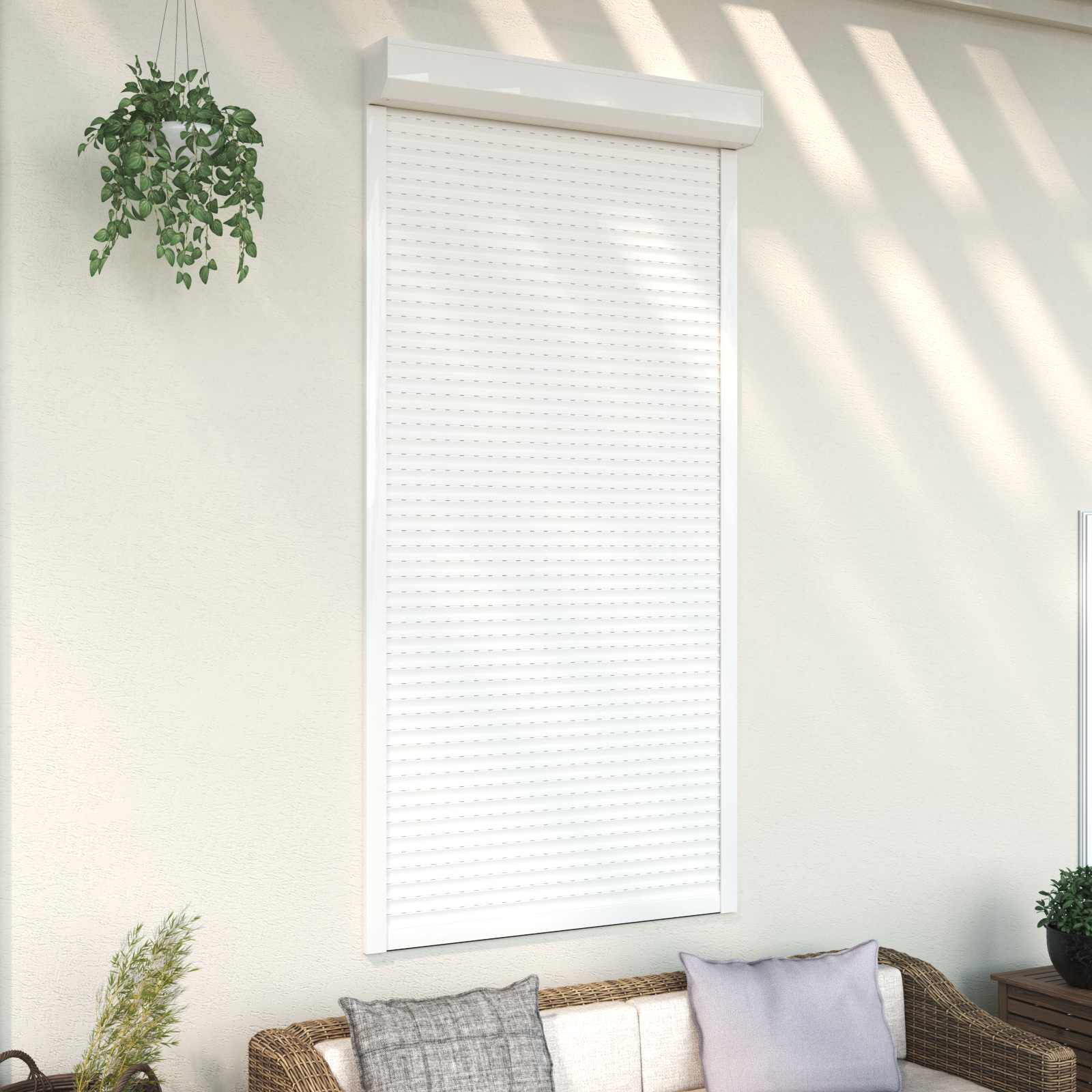 42047058_1.jpg vidaXL Rolety Biely 110 x 220 cm Hliník a polyuretán – Obrázok 1