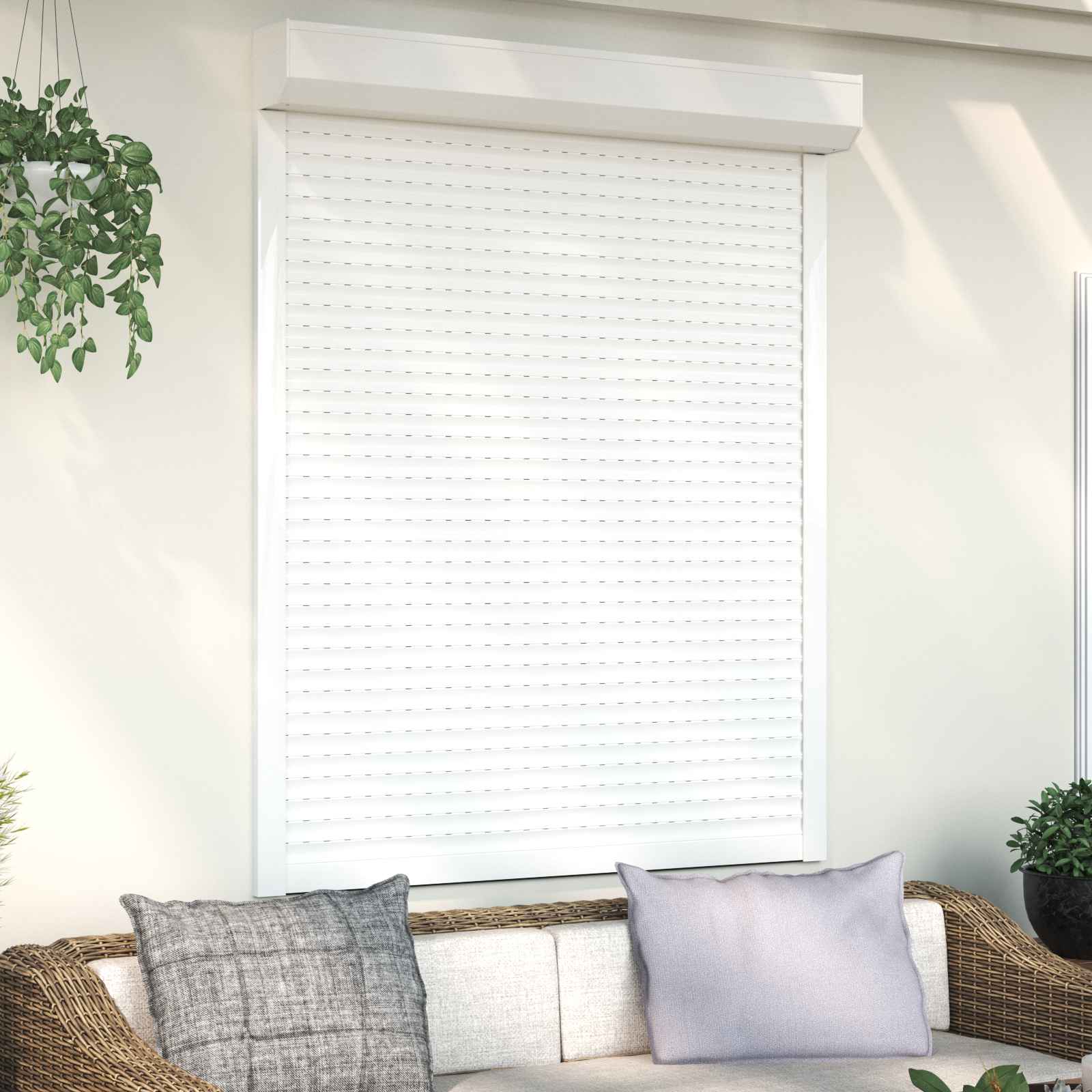 42047059_1.jpg vidaXL Rolety Biely 120 x 150 cm Hliník a polyuretán – Obrázok 1