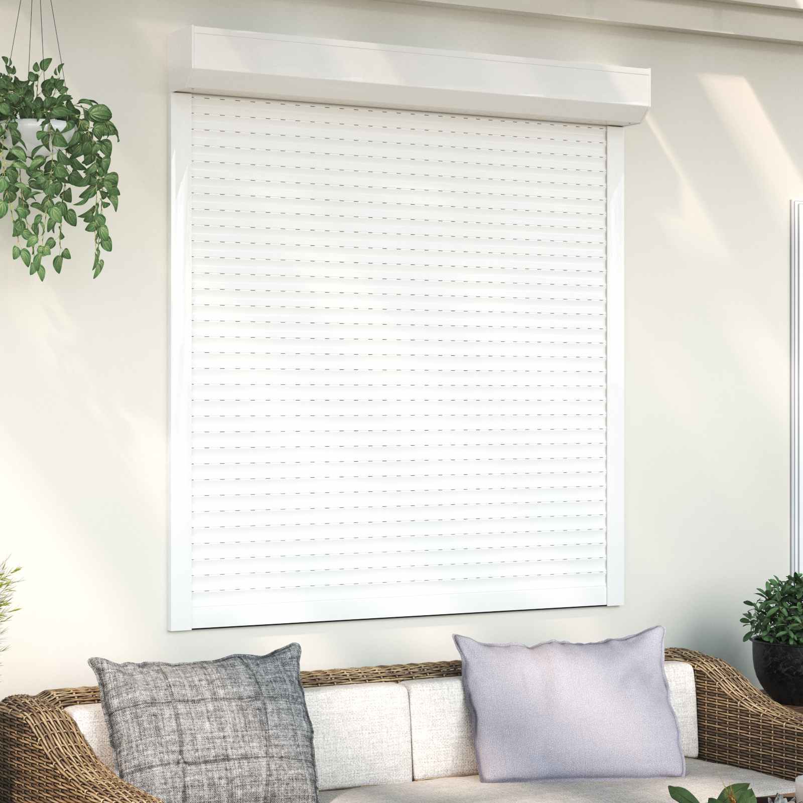 42047060_1.jpg vidaXL Rolety Biely 130 x 140 cm Hliník a polyuretán – Obrázok 1