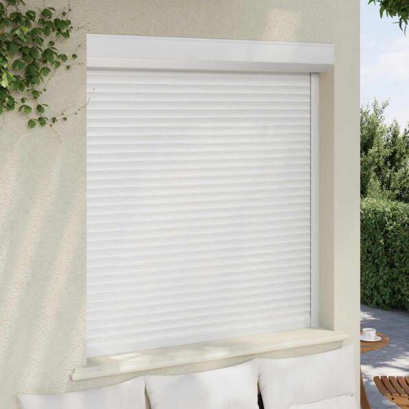 vidaXL Rolety Biely 130 x 140 cm Hliník a polyuretán – Obrázok 3
