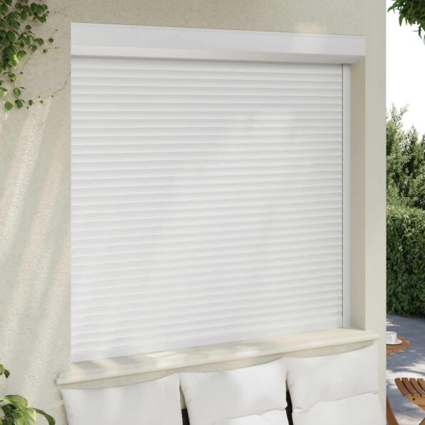 vidaXL Rolety Biely 160 x 150 cm Hliník a polyuretán – Obrázok 3