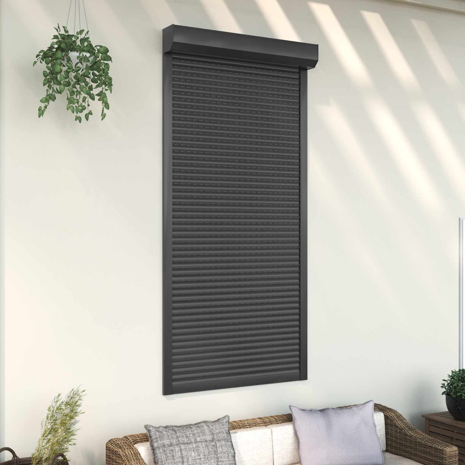 42047068_1.jpg vidaXL Rolety Antracit 100 x 210 cm Hliník a polyuretán – Obrázok 1